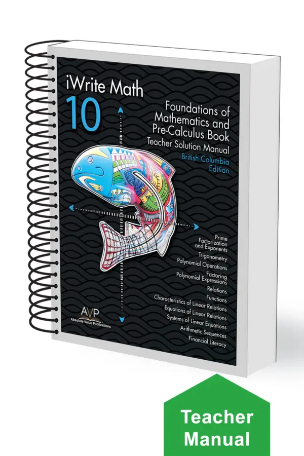 BC Foundations of Mathematics and Pre-Calculus Mathematics 10 Teacher Solutions Manual British Columbia Edition